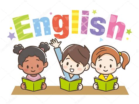 Illustration of children taking English class — Stock Vector ...