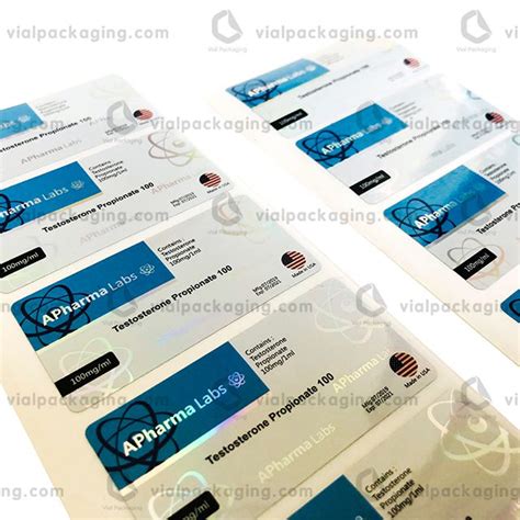 VPVL-18 Strong adhseive vial labels for steroids - Vial Packaging
