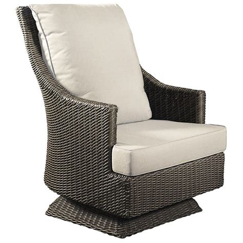 Outdoor Cabana Swivel Rocking Chair - All-Weather Wicker | DCG Stores