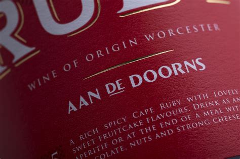 Cape Ruby Port label designed for Aan de Doorns Label Design, Packaging ...