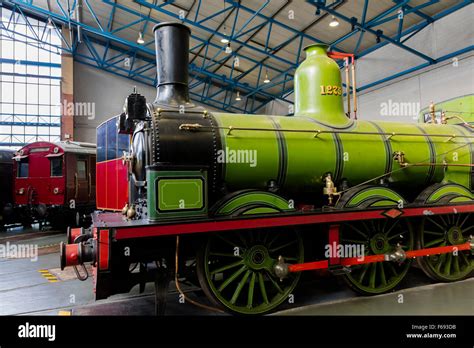 York Railway Museum History of Rail Stock Photo - Alamy