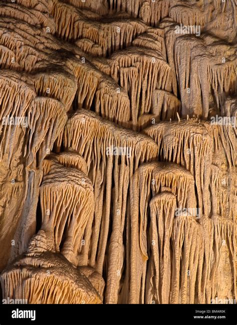 cave formations (speleothem) in Big Room, Carlsbad Caverns National Park, New Mexico Stock Photo ...