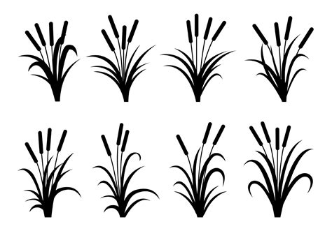 Cattails Silhouette Vectors 127108 Vector Art at Vecteezy