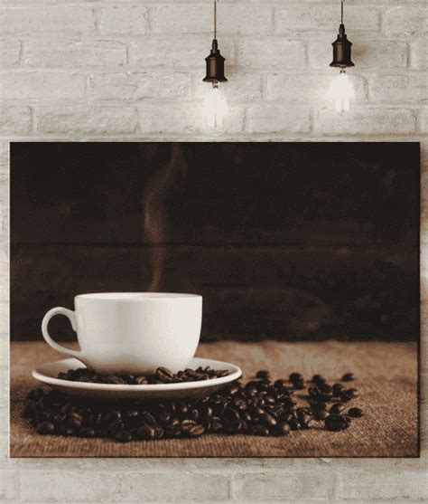 Steaming Coffee Cup Picture Canvas | ABC Prints