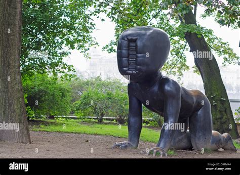 Babies statue by David Cerny at the Kampa Art Museum, Prague, Czech ...