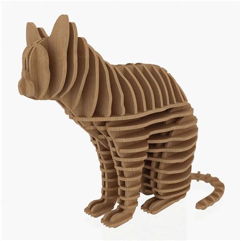 Cat Jigsaw Puzzle 3D Model