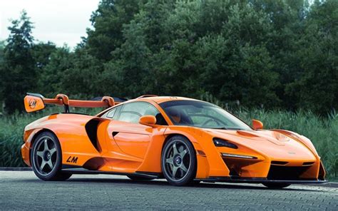 Download wallpapers McLaren Senna LM, 2020, 4k, front view, exterior, luxury supercar, orange ...