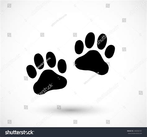 Animal Footprint Dog Vector Stock Vector (Royalty Free) 248306101 ...