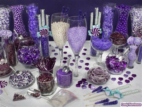 Purple Candy Buffet | Snoepbuffet, Bruiloftsideeën, Bruiloft