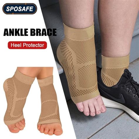 GALLOWAY Sportswear Accessories 1Pair Sprained Swollen Foot Arch Support Achilles Tendonitis ...