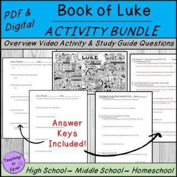 Gospel of Luke Bible Study Overview Activity BUNDLE