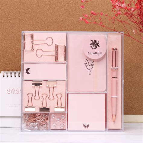 Rose Gold Stationery Set Gift Box Student Office Stationery - CJdropshipping