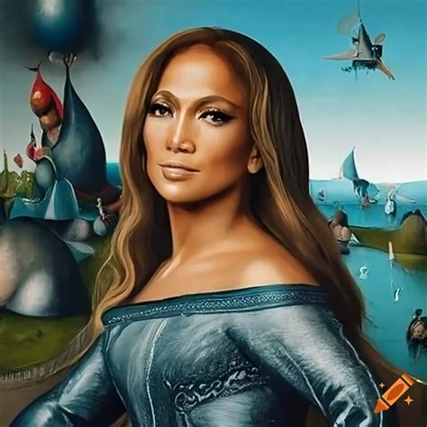 Painting of jennifer lopez by hieronymus bosch on Craiyon