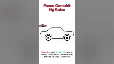 Paano Gumuhit Ng Kotse | Drawing Tutorial #shorts - YouTube