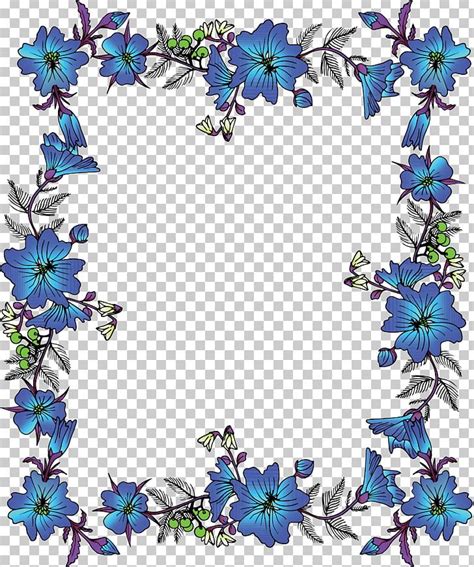 Flower Frame PNG, Clipart, Blue, Blue Vector, Border, Border Frame ...