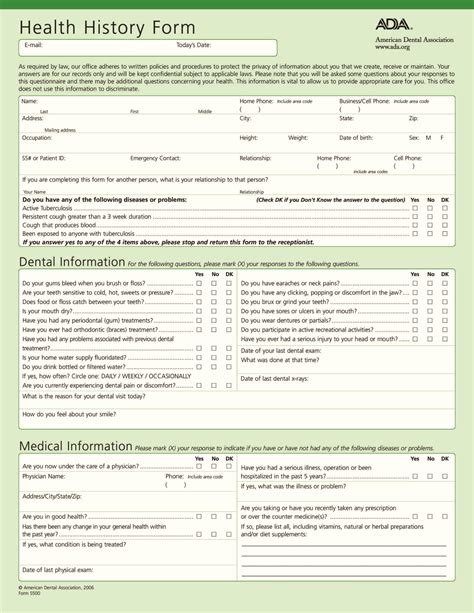 43 Medical Health History Forms [PDF, Word] ᐅ TemplateLab