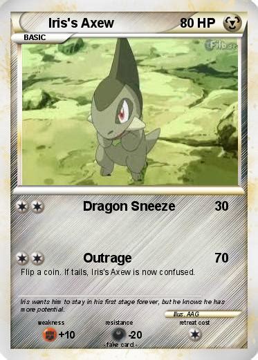 Pokémon Iris s Axew 9 9 - Dragon Sneeze - My Pokemon Card