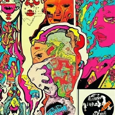 Acid age vintage poster sticker
