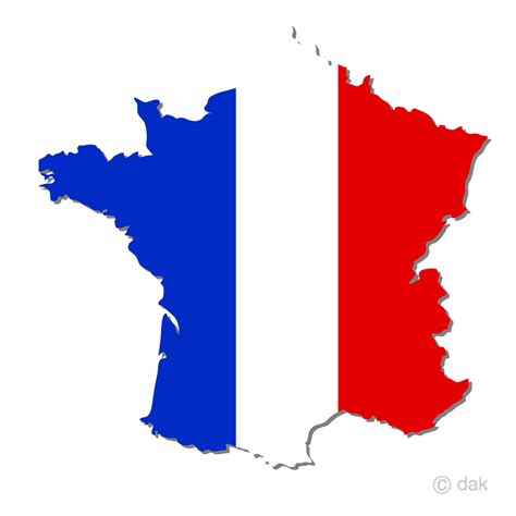 France Flag Map Clip Art Free PNG Image｜Illustoon