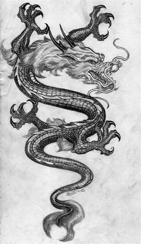 Dragon Pencil Sketch at PaintingValley.com | Explore collection of ...