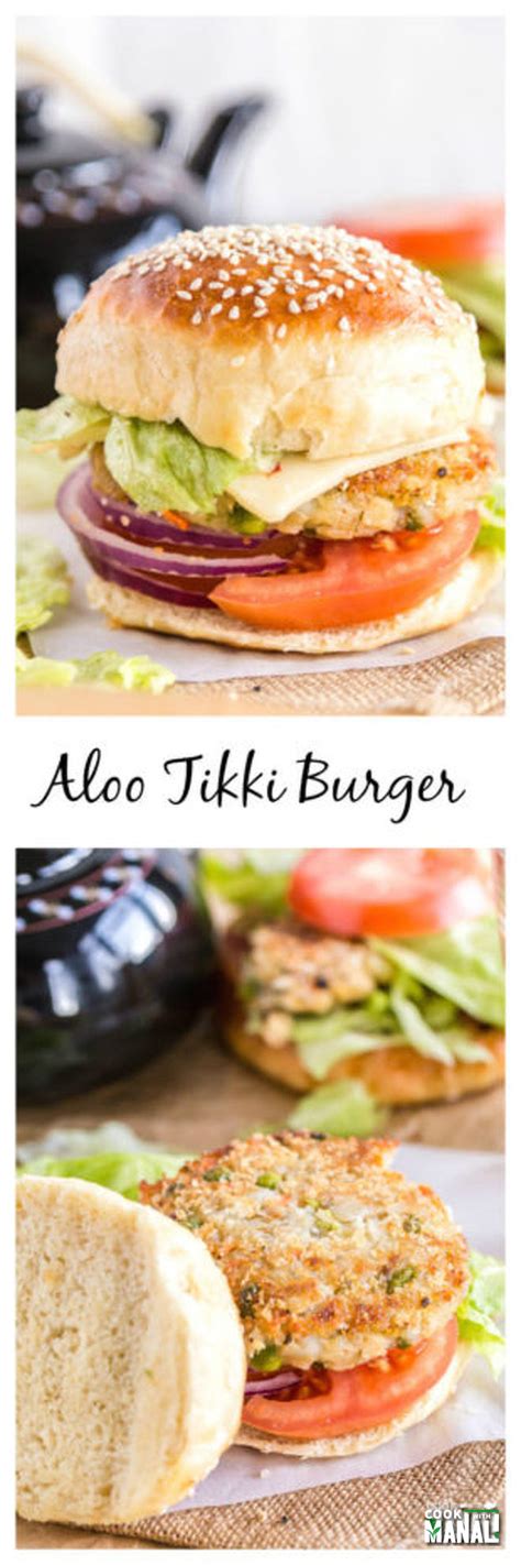 Aloo Tikki Burger - Cook With Manali