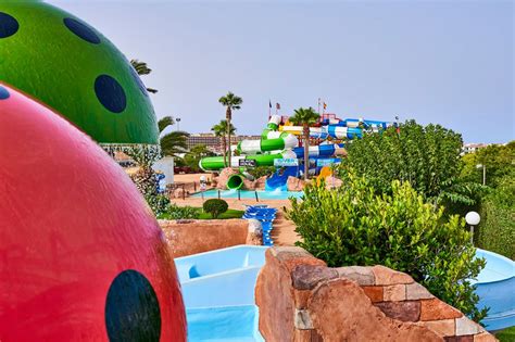 Watter Shuttes slides, attractions of Aqua Center, water park in Menorca