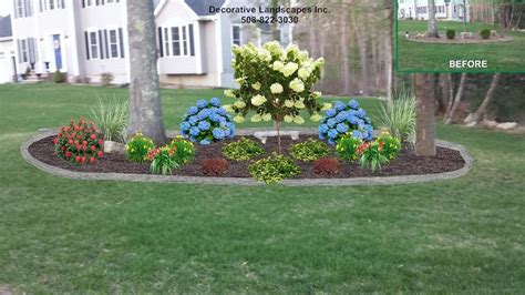 Front yard Island Landscape Bed Design, Lakeville, MA | 1000 | Front yard landscaping design ...