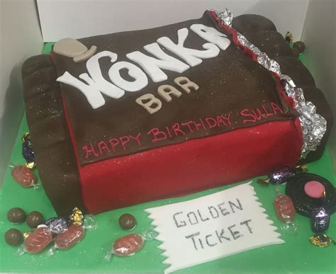 Willy Wonka Chocolate Bar Cake