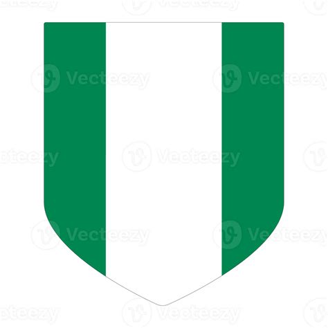 Nigerian flag. Flag of Nigeria in design shape 25862932 PNG