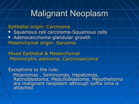 Neoplasia classification