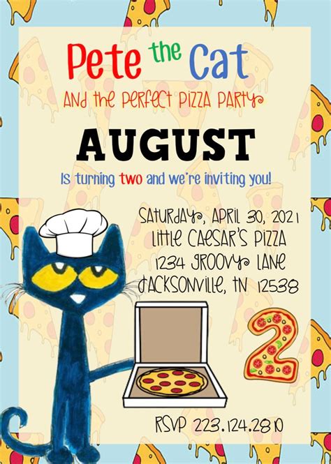 Pete the Cat Perfect Pizza Party - Etsy