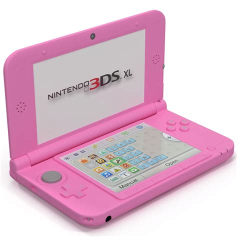 nintendo xl pink 3d model