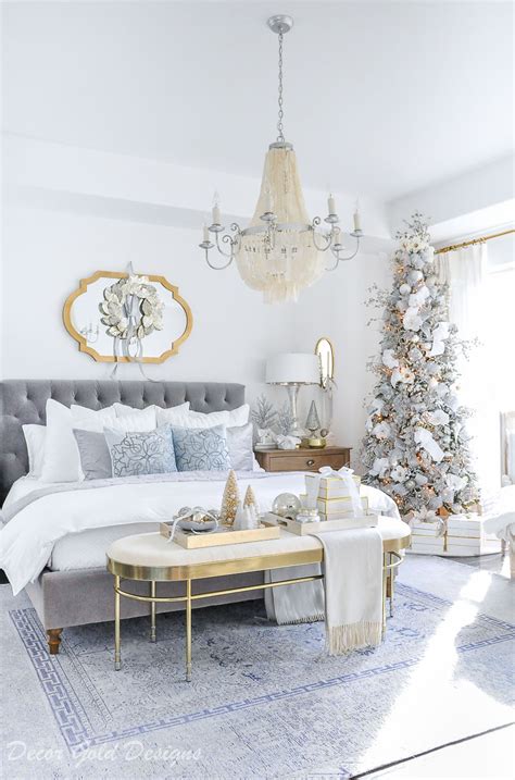 Winter White Christmas Bedrooms - Decor Gold Designs