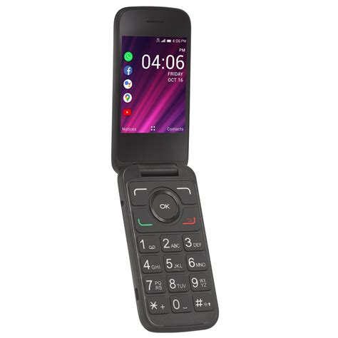 Alcatel My Flip 2 | TCL Tracfone | Black - 4 GB | Prepaid Flip phone ...