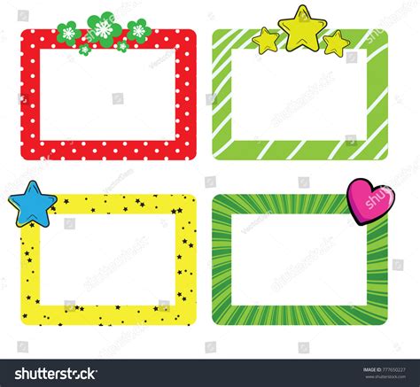 Cartoon Frame Set Vector Banner Design Stock Vector (Royalty Free ...