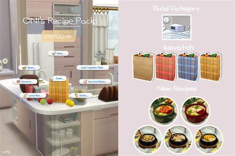 Oni'S Recipe Pack_Custom Food Mod_21.09.22 | Sims 4 Cuisine & Food Mods | Explore Delicious ...