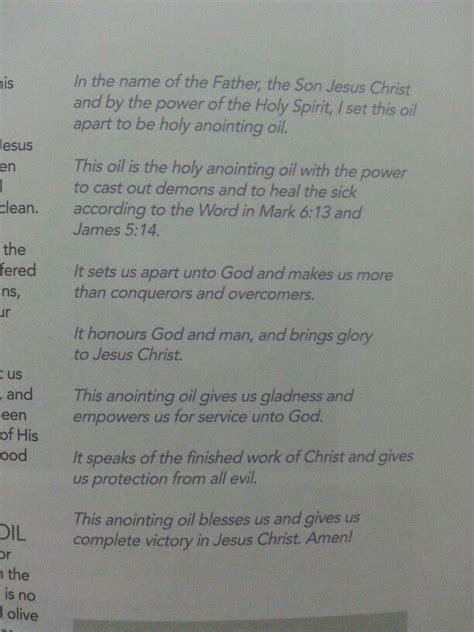 Anointing oil prayer | Anointing oil prayer, Prayer scriptures, Prayers ...