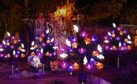 Homeleo 2Packs Solar Halloween Decorations Outdoor, 20 LED Spider Ghost ...