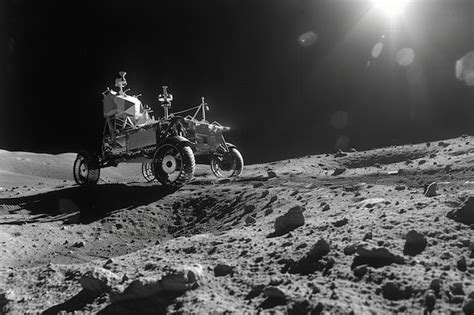 Premium Photo | Traversing the lunar surface the rover pographs an generative ai