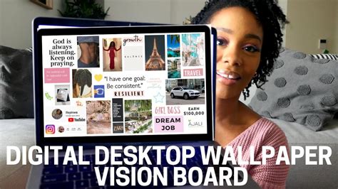 How To Make A DIGITAL DESKTOP WALLPAPER VISION BOARD for FREE In 2020 ...