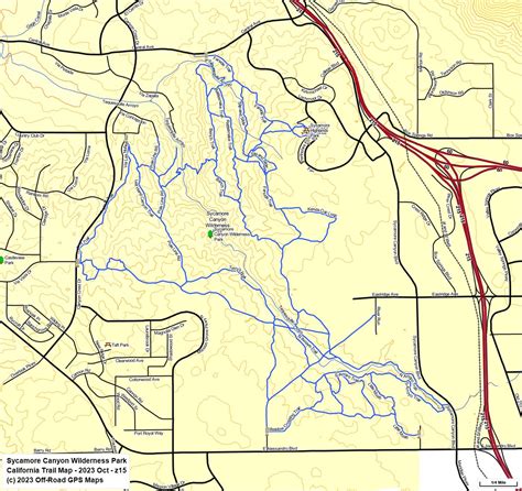 Sycamore Canyon Wilderness Park - California Trail Map