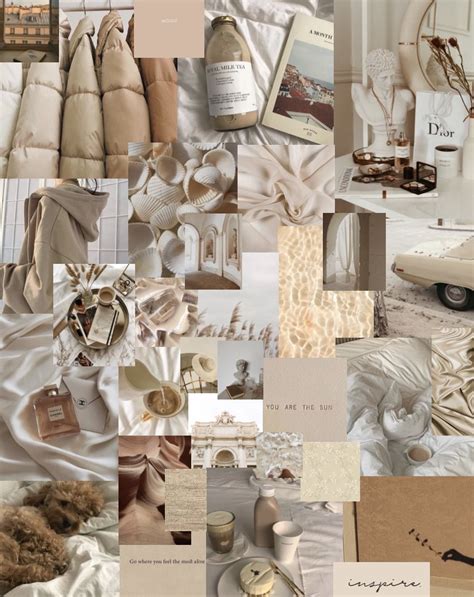 Soft beige collage! | Aesthetic collage, Aesthetic desktop wallpaper ...