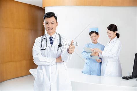 Hospital Front Desk Male Doctor Image Picture And HD Photos | Free ...