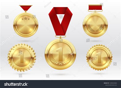 Gold Medal Number 1 Golden Medals Stock Vector (Royalty Free) 1290353404 | Shutterstock