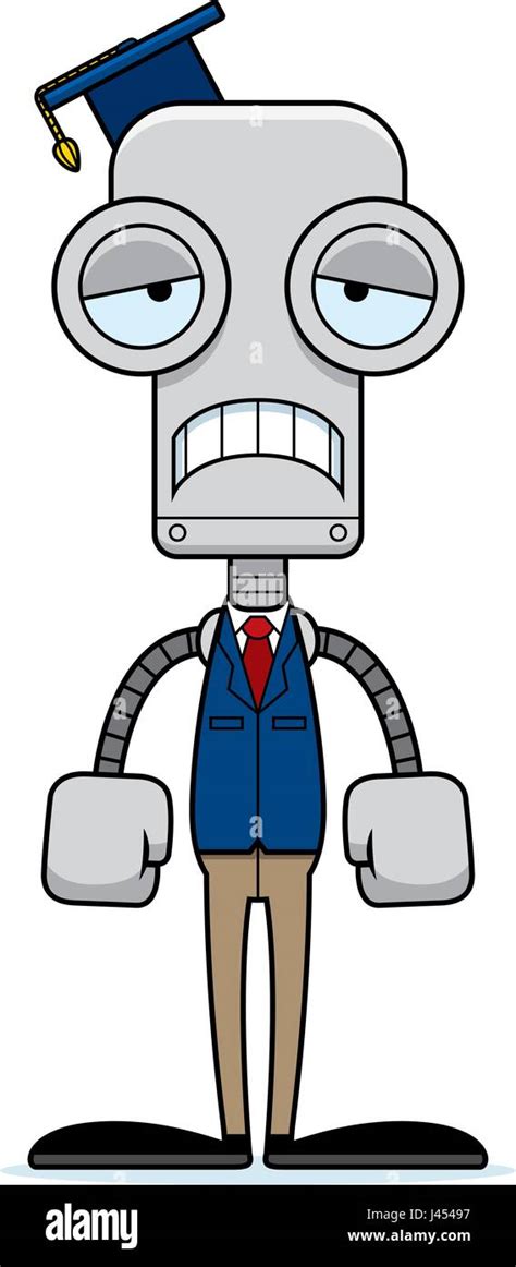 A cartoon teacher robot looking sad Stock Vector Image & Art - Alamy