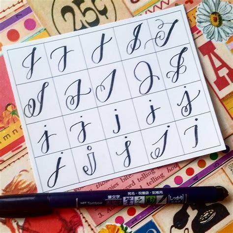 20 ways to write the letter J by @letteritwrite • see also the video of her writing the letters ...