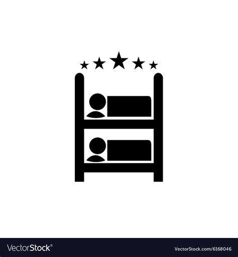 Modern hostel logo icon on white Royalty Free Vector Image