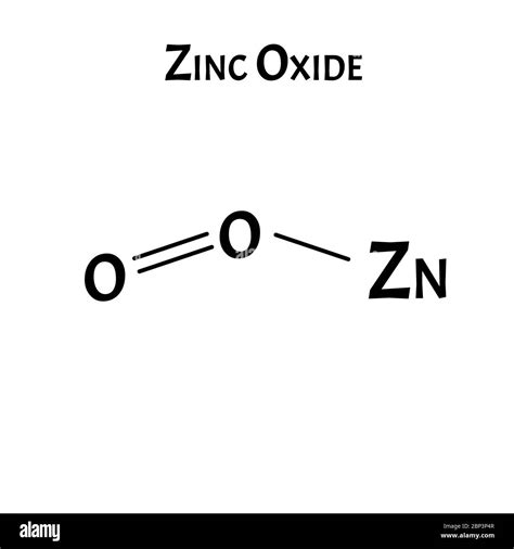 Zinc oxide is a molecular chemical formula. Zinc infographics. Vector ...