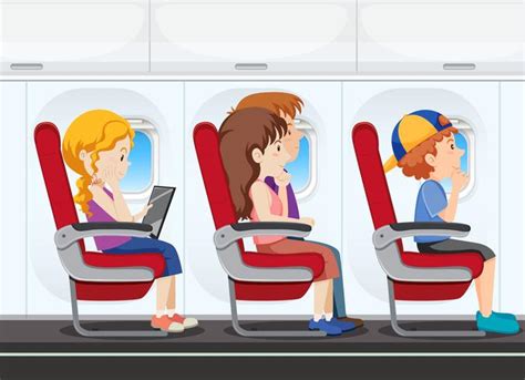 Passenger on the plane 298683 Vector Art at Vecteezy