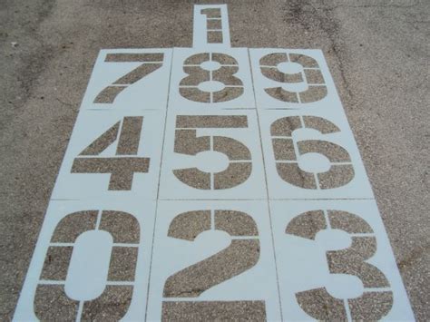 Parking Lot Number Stencils By American Striping Columbus Ohio